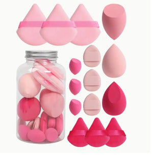 15-piece Powder Puff Set In A Floating Bottle