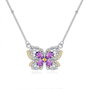 Natural Crystal Stone Butterfly Jewelry