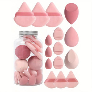 15-piece Powder Puff Set In A Floating Bottle