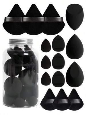 15-piece Powder Puff Set In A Floating Bottle
