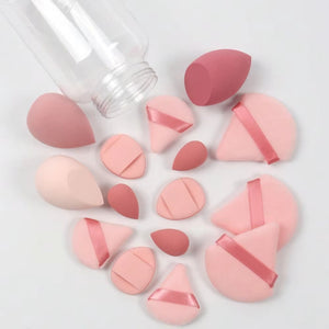 15-piece Powder Puff Set In A Floating Bottle