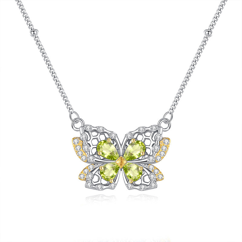 Natural Crystal Stone Butterfly Jewelry 