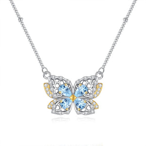 Natural Crystal Stone Butterfly Jewelry 