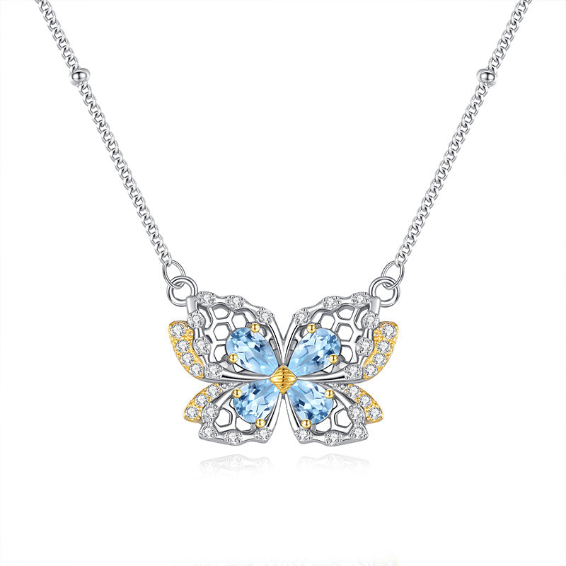 Natural Crystal Stone Butterfly Jewelry 