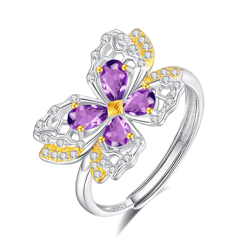 Natural Crystal Stone Butterfly Jewelry 