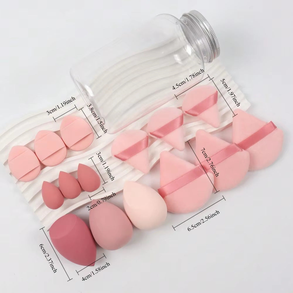 15-piece Powder Puff Set In A Floating Bottle