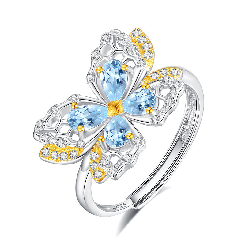 Natural Crystal Stone Butterfly Jewelry 