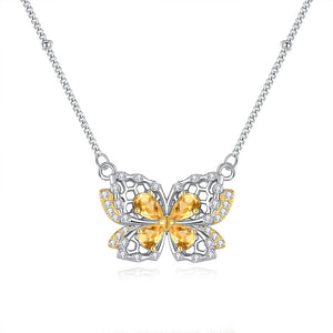 Natural Crystal Stone Butterfly Jewelry 